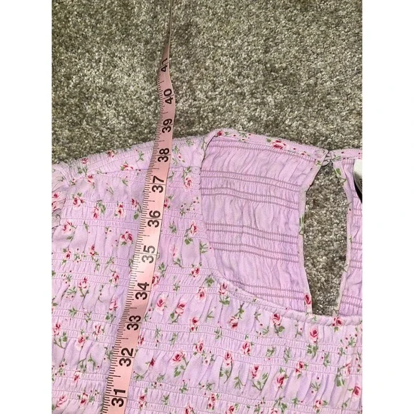 Ever New Lilac Dress US Size 20 Feminine Ruffle Purple Paisley Wedding Garden - Picture 3 of 8